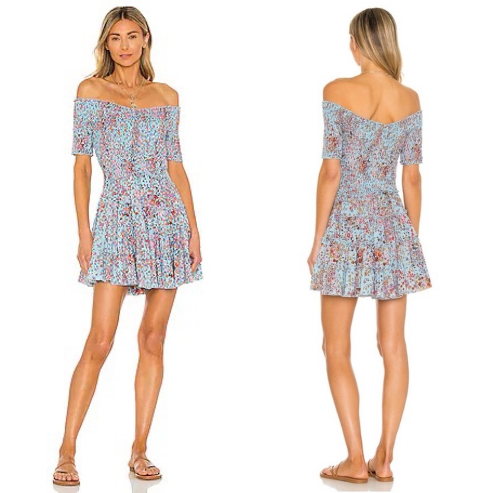 Poupette St. Barth | Soledad Mini Dress in Sky Blue Murrina Small